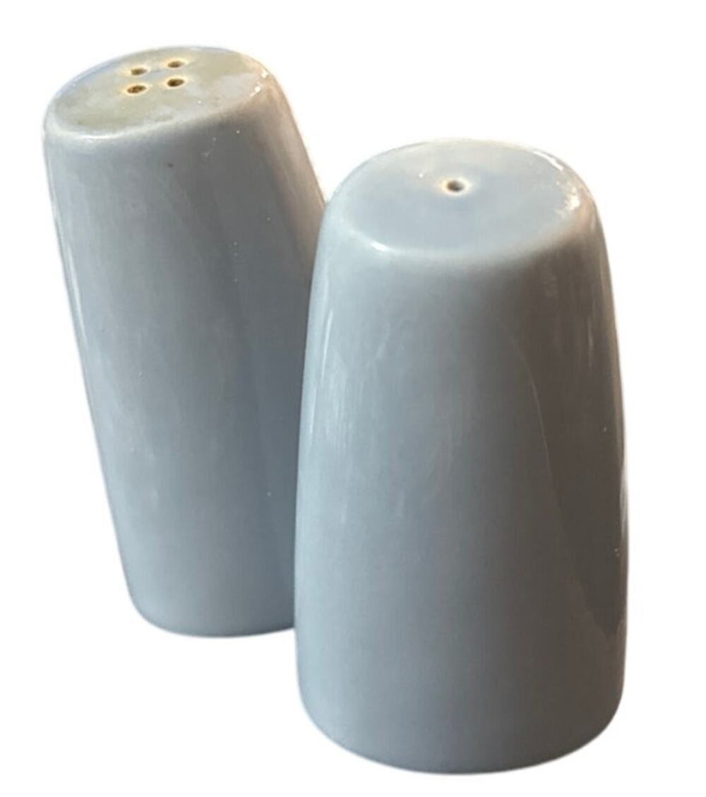 Vintage Ceramic Salt & Pepper Shakers
Light blue MCM. 3.5" tall and 1.5" wide